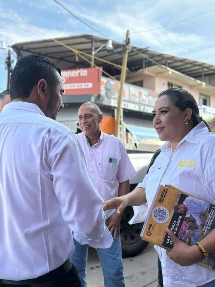 Verónica García refuerza presencia del PRD en Apatzingán; prepara encuentro regional